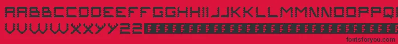 Problems1 Font – Black Fonts on Red Background