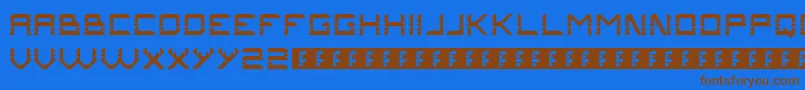 Problems1 Font – Brown Fonts on Blue Background