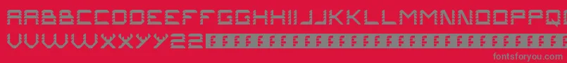 フォントProblems1 – 赤い背景に灰色の文字