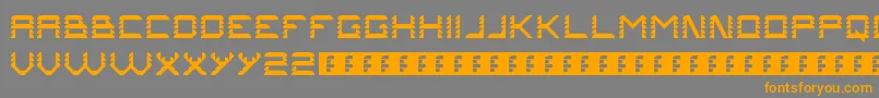 Problems1 Font – Orange Fonts on Gray Background