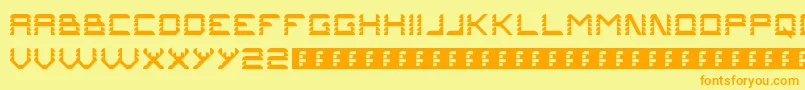 Problems1 Font – Orange Fonts on Yellow Background