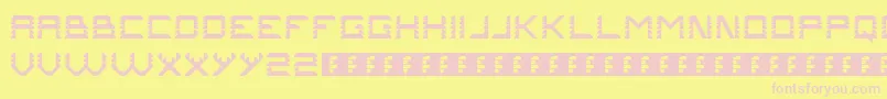 Problems1 Font – Pink Fonts on Yellow Background