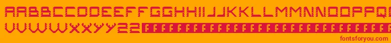 Problems1 Font – Red Fonts on Orange Background