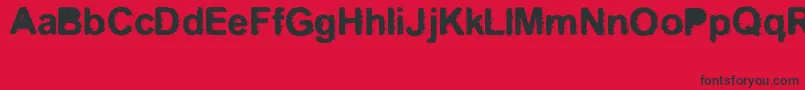 Kreo Font – Black Fonts on Red Background