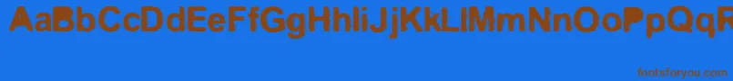 Kreo Font – Brown Fonts on Blue Background