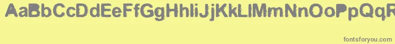 Kreo Font – Gray Fonts on Yellow Background