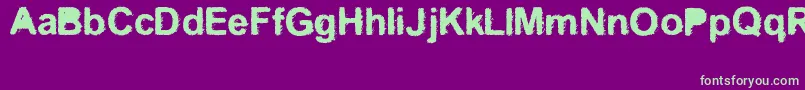 Kreo Font – Green Fonts on Purple Background