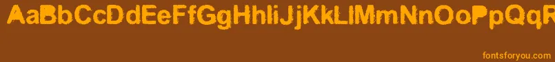 Kreo Font – Orange Fonts on Brown Background