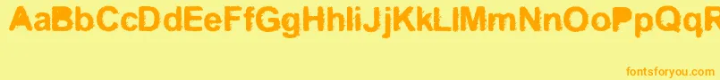 Kreo Font – Orange Fonts on Yellow Background