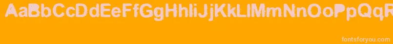 Kreo Font – Pink Fonts on Orange Background