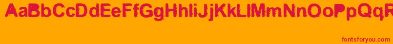 Kreo Font – Red Fonts on Orange Background