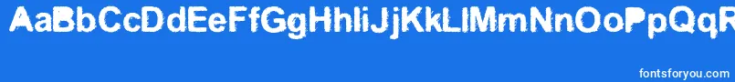 Kreo Font – White Fonts on Blue Background