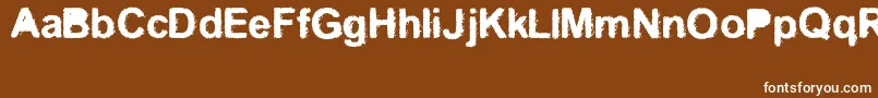 Kreo Font – White Fonts on Brown Background