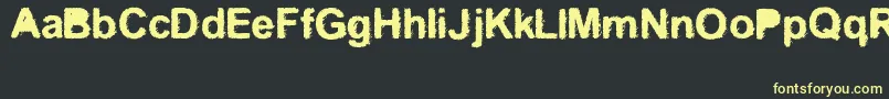 Kreo Font – Yellow Fonts on Black Background