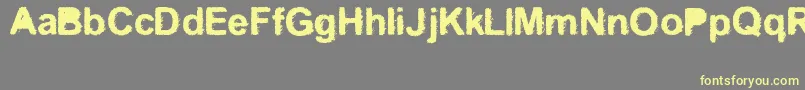 Kreo Font – Yellow Fonts on Gray Background