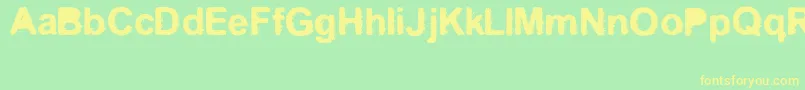 Kreo Font – Yellow Fonts on Green Background