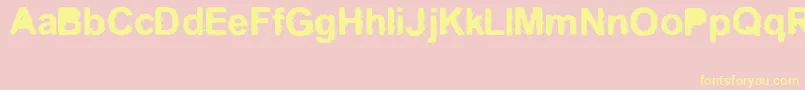 Kreo Font – Yellow Fonts on Pink Background