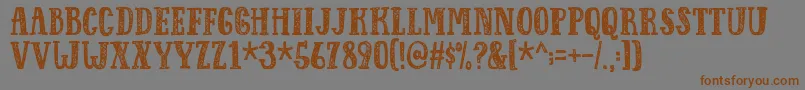 Responsedemo Font – Brown Fonts on Gray Background