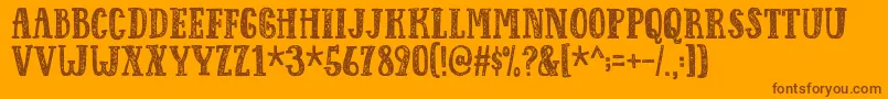 Responsedemo Font – Brown Fonts on Orange Background