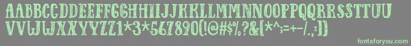 Responsedemo Font – Green Fonts on Gray Background
