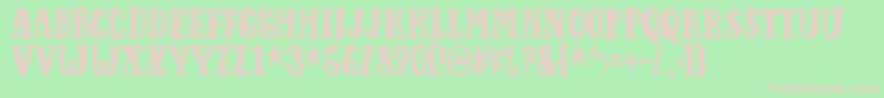 Шрифт Responsedemo – розовые шрифты на зелёном фоне