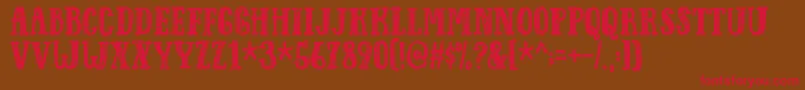 Responsedemo Font – Red Fonts on Brown Background