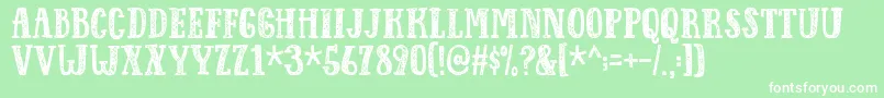 Responsedemo Font – White Fonts on Green Background