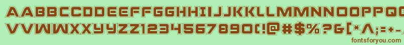 Praetorianacad Font – Brown Fonts on Green Background