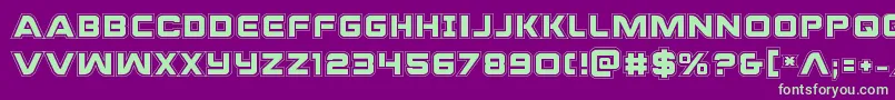 Praetorianacad Font – Green Fonts on Purple Background