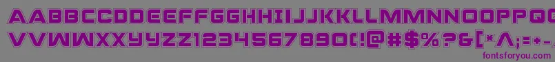 Шрифт Praetorianacad – фиолетовые шрифты на сером фоне