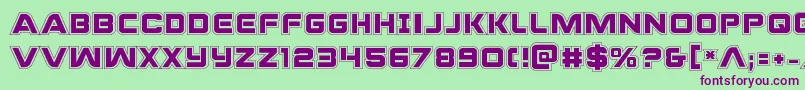 Praetorianacad Font – Purple Fonts on Green Background