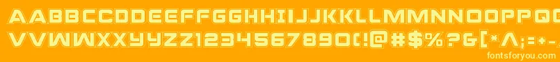 Praetorianacad Font – Yellow Fonts on Orange Background