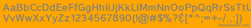 フォントCoronaMedium – オレンジの背景に灰色の文字