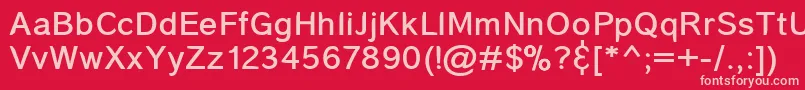 フォントCoronaMedium – 赤い背景にピンクのフォント