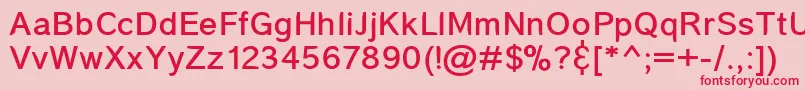 CoronaMedium Font – Red Fonts on Pink Background