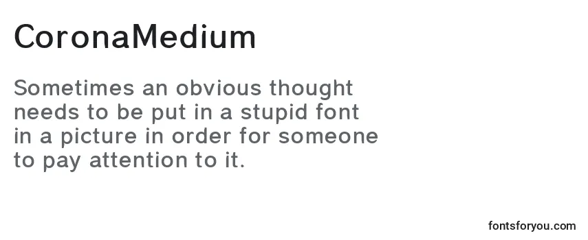 CoronaMedium Font