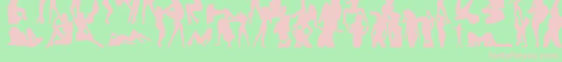 Qties Font – Pink Fonts on Green Background