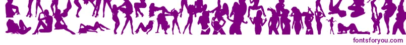 Qties Font – Purple Fonts on White Background
