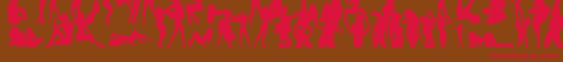 Qties Font – Red Fonts on Brown Background