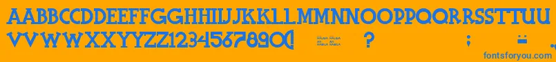 Police HalidiansBlockserif – polices bleues sur fond orange