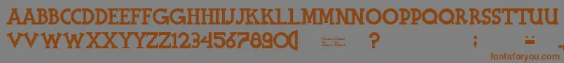 Шрифт HalidiansBlockserif – коричневые шрифты на сером фоне