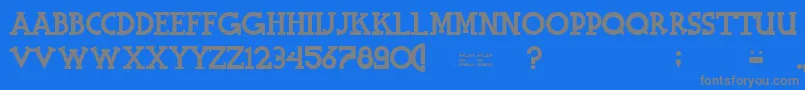 HalidiansBlockserif-Schriftart – Graue Schriften auf blauem Hintergrund