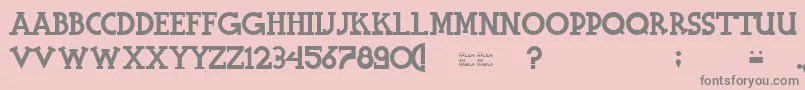 More about HalidiansBlockserif Font HalidiansBlockserif Font – Gray Fonts on Pink Background
