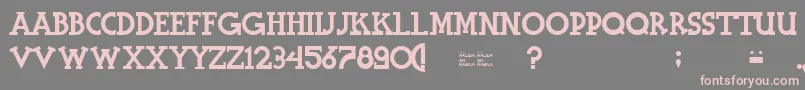 HalidiansBlockserif Font – Pink Fonts on Gray Background