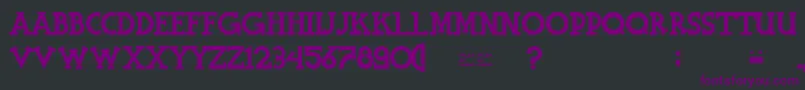 Шрифт HalidiansBlockserif – фиолетовые шрифты на чёрном фоне