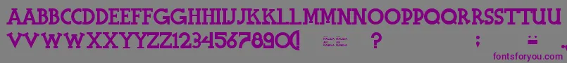fuente HalidiansBlockserif – Fuentes Moradas Sobre Fondo Gris