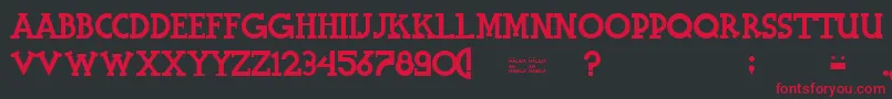 HalidiansBlockserif Font – Red Fonts on Black Background