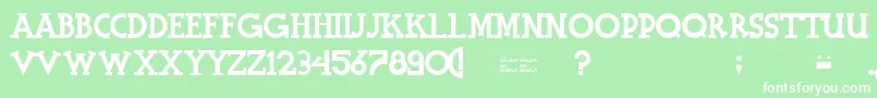 HalidiansBlockserif Font – White Fonts on Green Background