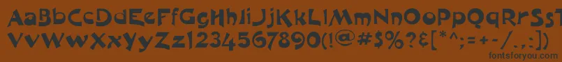 Moulinrougeflf Font – Black Fonts on Brown Background