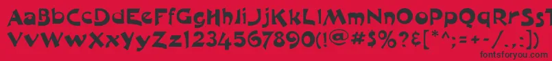 Moulinrougeflf Font – Black Fonts on Red Background